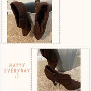 Charlotte Russe Brown Suede Heels Size 6.5